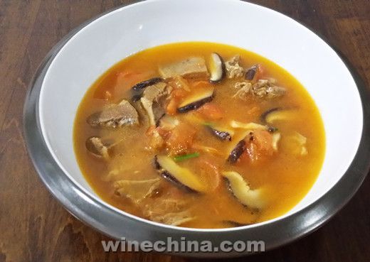 Wine & Dine (183):Chateau Barateau Pairs with Mutton Soup with Tomato and Mushroom