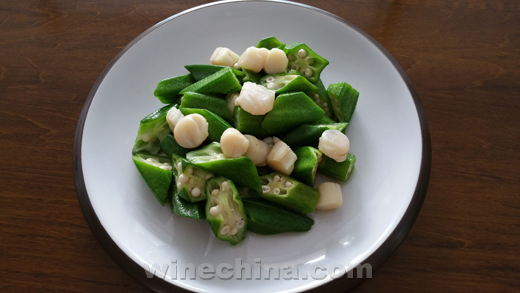 Wine&Dine (220):Chateau Guofei Riesling Pairs Fried Okra with Scallop Meat