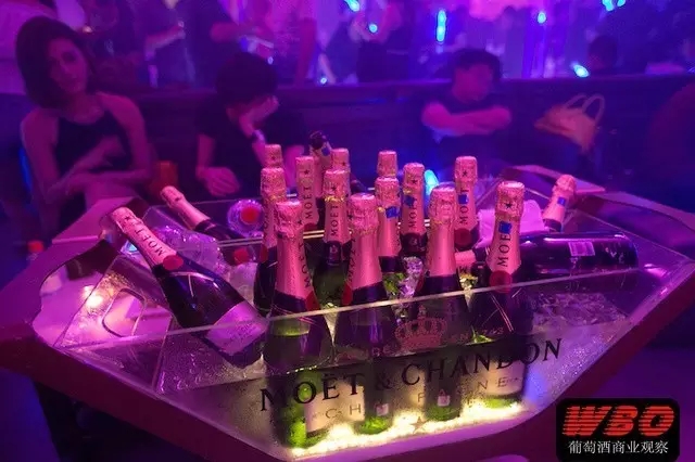 香槟瞄准一线城市顶级夜店