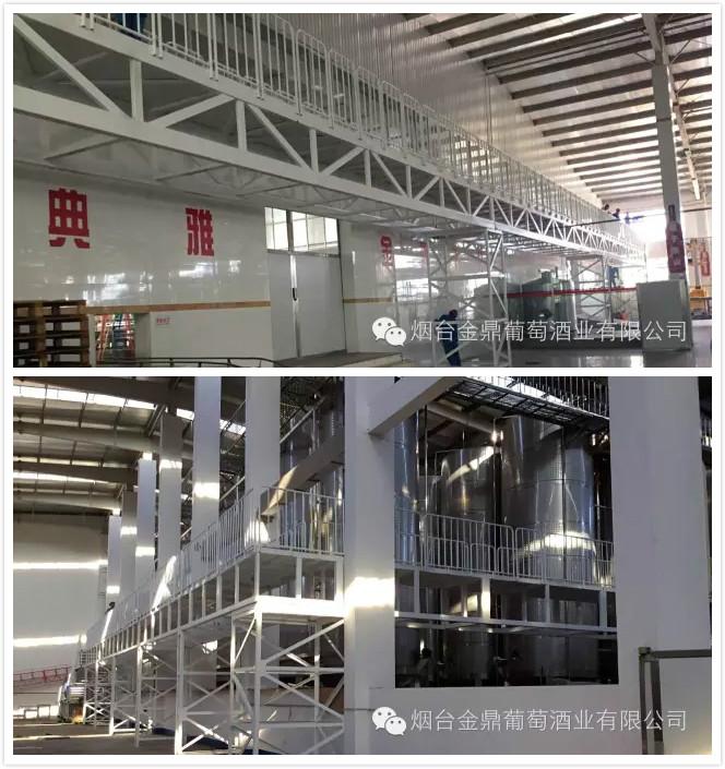 金鼎酒业空中参观长廊紧张施工中