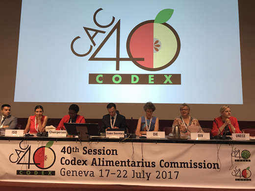 Participation of the OIV in the 40th session of the Codex Alimentarius Commission
